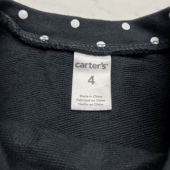 Carter's Grey Polka Dot Rhinestone Gem Tunic Top - Picture 2 of 7